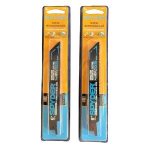 Spyder 5-Pack‎ 6" 10/14-TPI Thick Metal Cutting Reciprocating Saw Blade 2 Pack